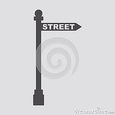 Street pointer icon in flat style.Vector illustration. Vector Illustration